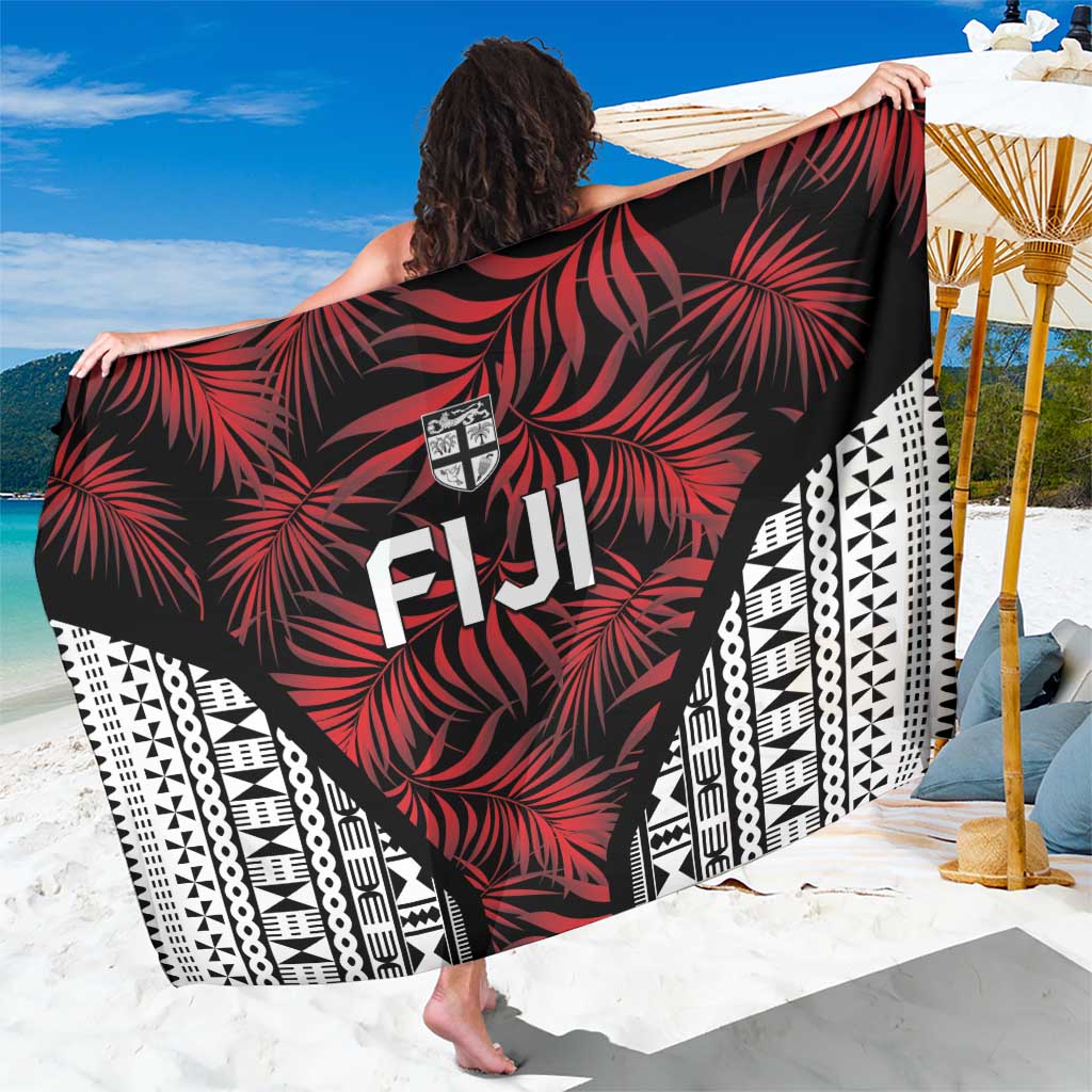Flying Fijians Rugby 2024 Pacific Sarong Go Fiji LT05 One Size 44 x 66 inches Black - Polynesian Pride
