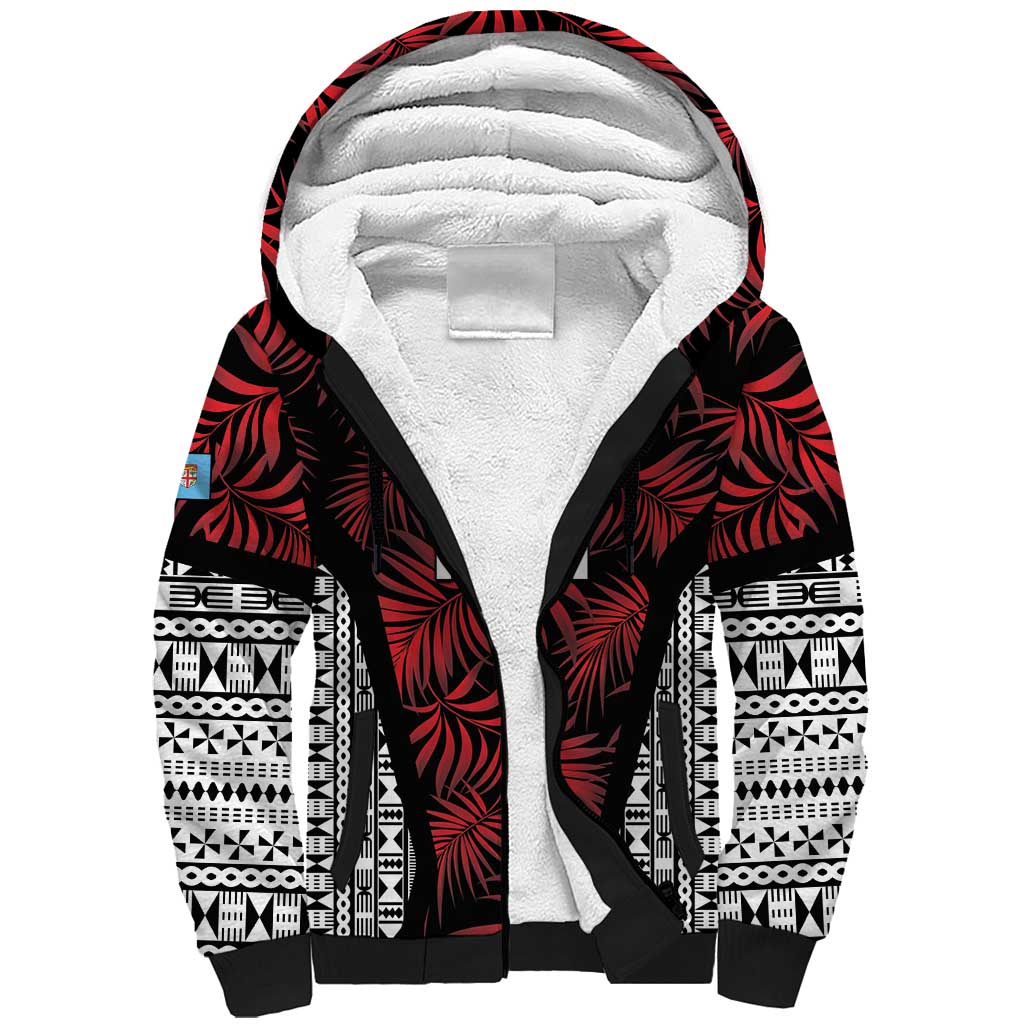Custom Flying Fijians Rugby 2024 Pacific Sherpa Hoodie Go Fiji LT05 Unisex Black - Polynesian Pride