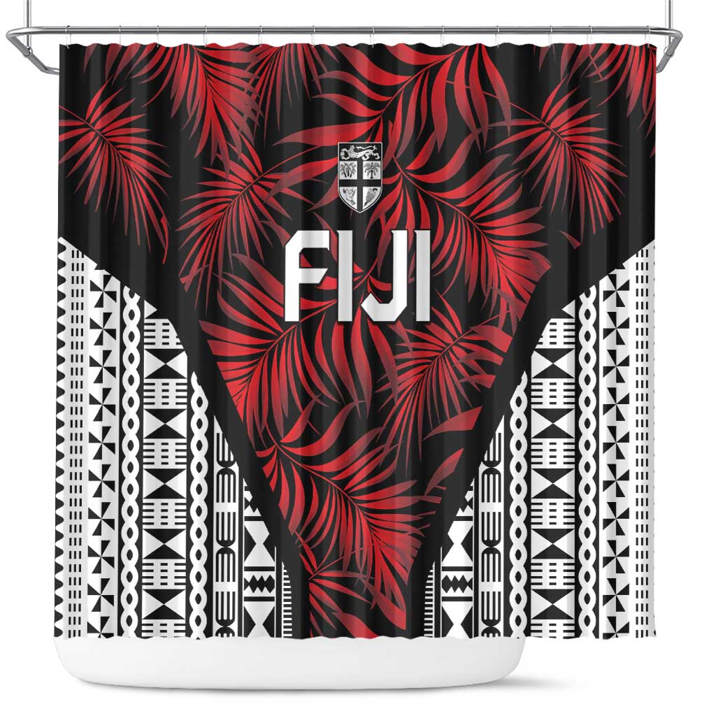 Flying Fijians Rugby 2024 Pacific Shower Curtain Go Fiji LT05 Black - Polynesian Pride