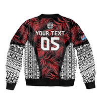 Custom Flying Fijians Rugby 2024 Pacific Sleeve Zip Bomber Jacket Go Fiji LT05 - Polynesian Pride
