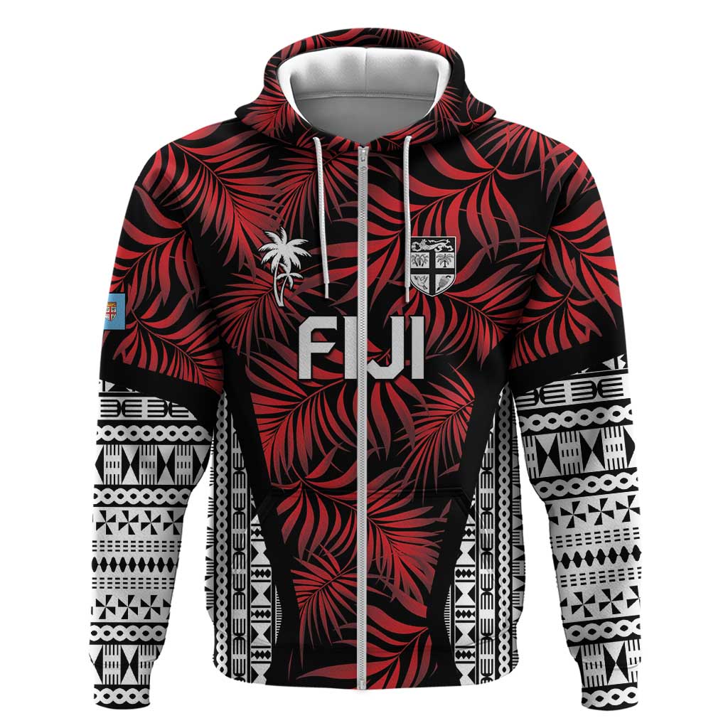 Custom Flying Fijians Rugby 2024 Pacific Zip Hoodie Go Fiji LT05 Zip Hoodie Black - Polynesian Pride