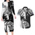 Custom New Zealand And Fiji Rugby 2024 Couples Matching Long Sleeve Bodycon Dress and Hawaiian Shirt Maori Kiwi With Fijian Palm Tree