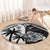 New Zealand And Fiji Rugby 2024 Round Carpet Maori Kiwi With Fijian Palm Tree