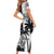 Custom New Zealand And Fiji Rugby 2024 Short Sleeve Bodycon Dress Maori Kiwi With Fijian Palm Tree