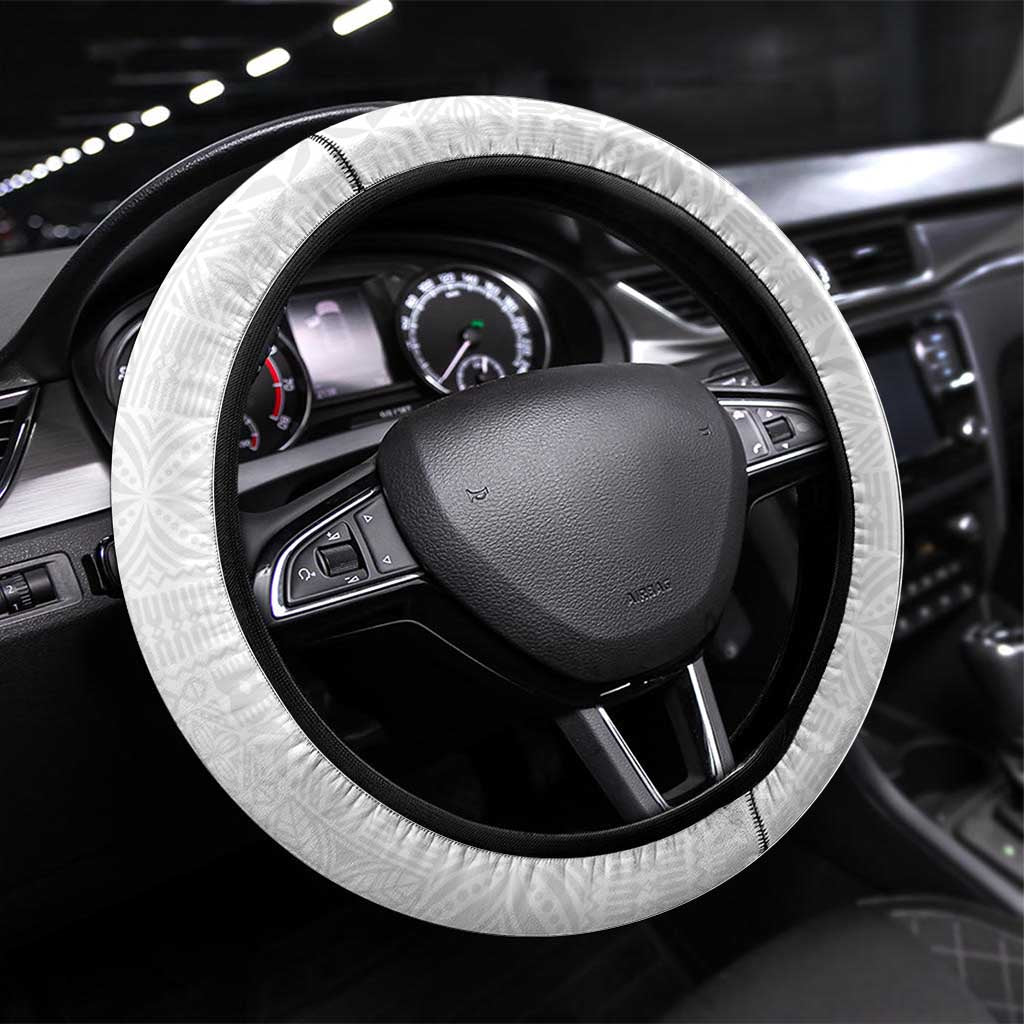 New Zealand And Fiji Rugby 2024 Steering Wheel Cover Maori Kiwi With Fijian Palm Tree LT05 Universal Fit Black - Polynesian Pride