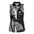 Custom New Zealand And Fiji Rugby 2024 Women Sleeveless Polo Shirt Maori Kiwi With Fijian Palm Tree