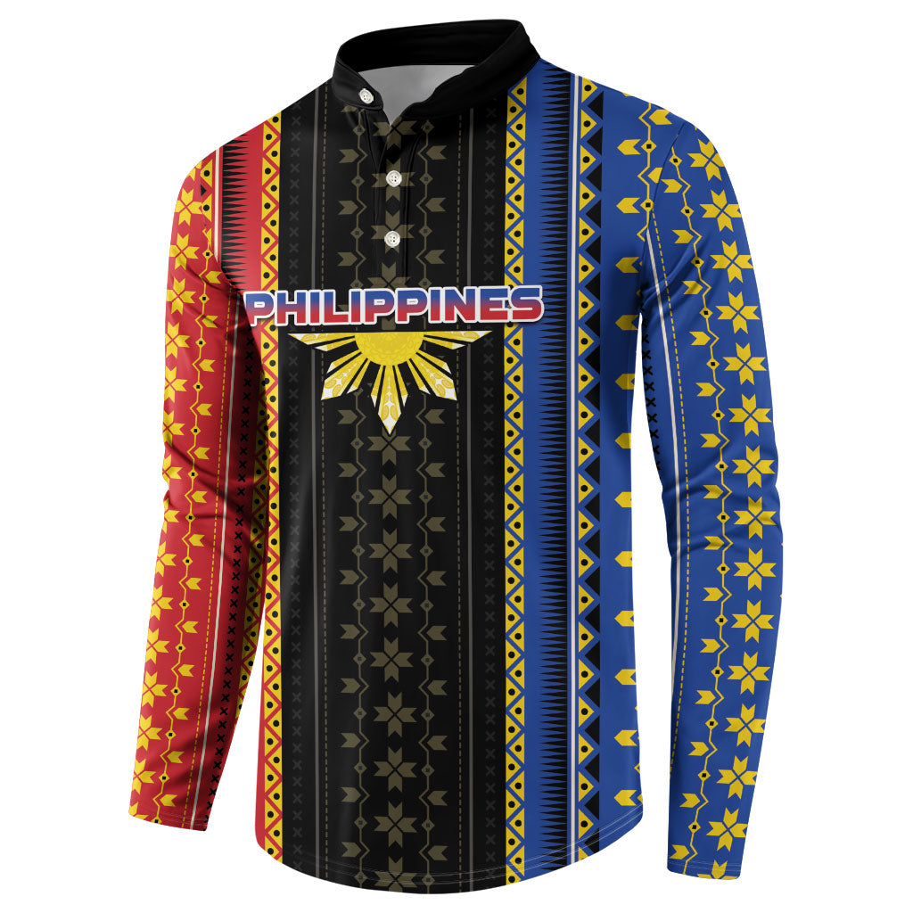 Personalised Philippines Filipinos Button Sweatshirt Igorot Tribal Inspiration Pattern Style LT05 - Polynesian Pride