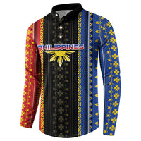 Personalised Philippines Filipinos Button Sweatshirt Igorot Tribal Inspiration Pattern Style LT05 - Polynesian Pride