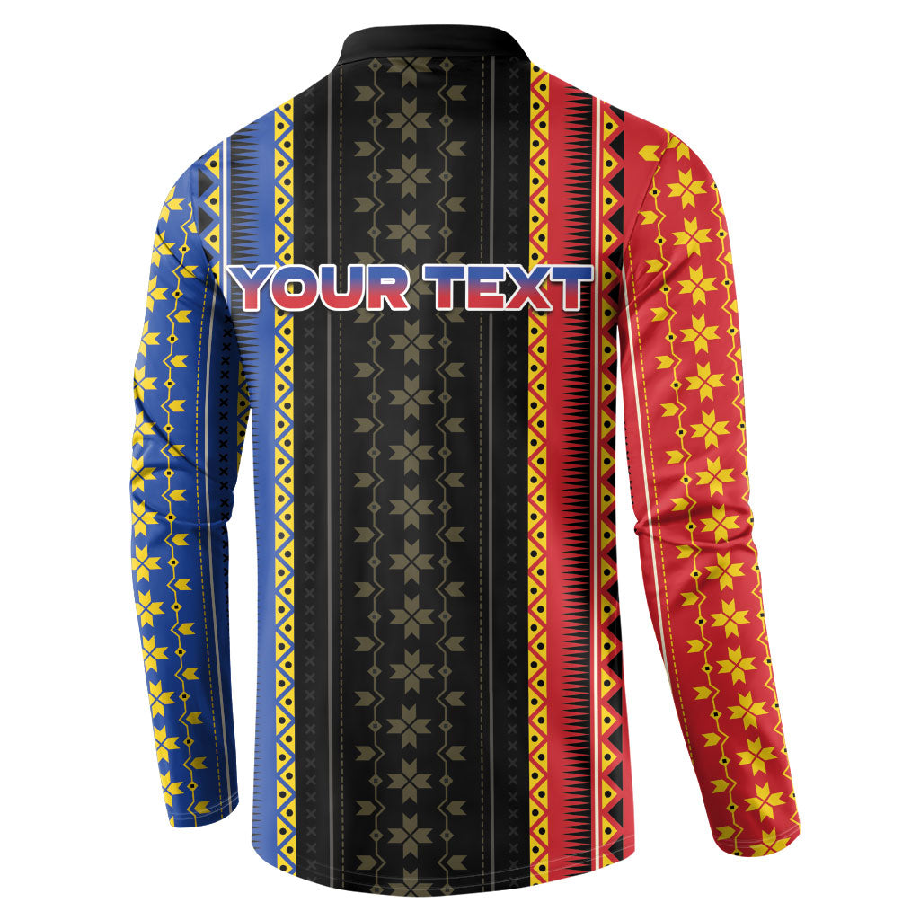 Personalised Philippines Filipinos Button Sweatshirt Igorot Tribal Inspiration Pattern Style LT05 - Polynesian Pride