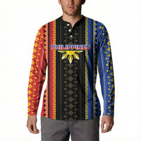 Personalised Philippines Filipinos Button Sweatshirt Igorot Tribal Inspiration Pattern Style LT05 - Polynesian Pride