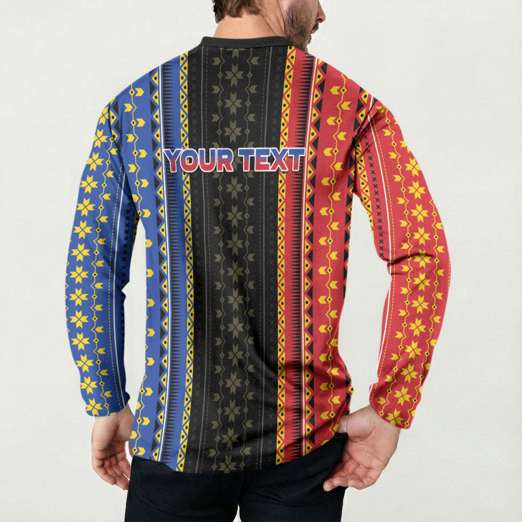 Personalised Philippines Filipinos Button Sweatshirt Igorot Tribal Inspiration Pattern Style LT05 - Polynesian Pride