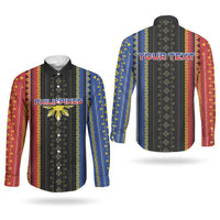 Personalised Philippines Filipinos Couples Matching Tank Maxi Dress and Long Sleeve Button Shirt Igorot Tribal Inspiration Pattern Style LT05 - Polynesian Pride