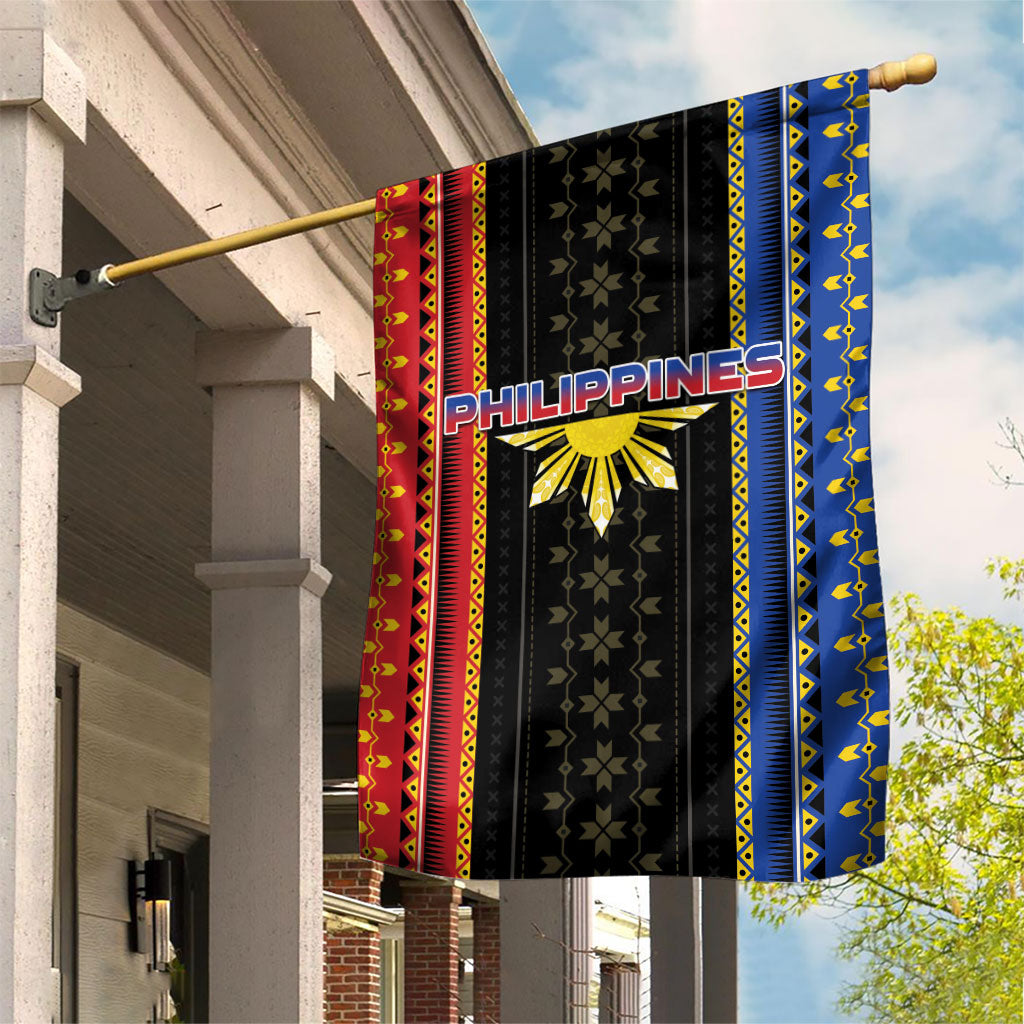 Philippines Filipinos Garden Flag Igorot Tribal Inspiration Pattern Style LT05 House Flag Black - Polynesian Pride
