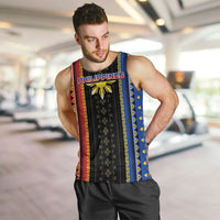 Personalised Philippines Filipinos Men Tank Top Igorot Tribal Inspiration Pattern Style LT05 Black - Polynesian Pride