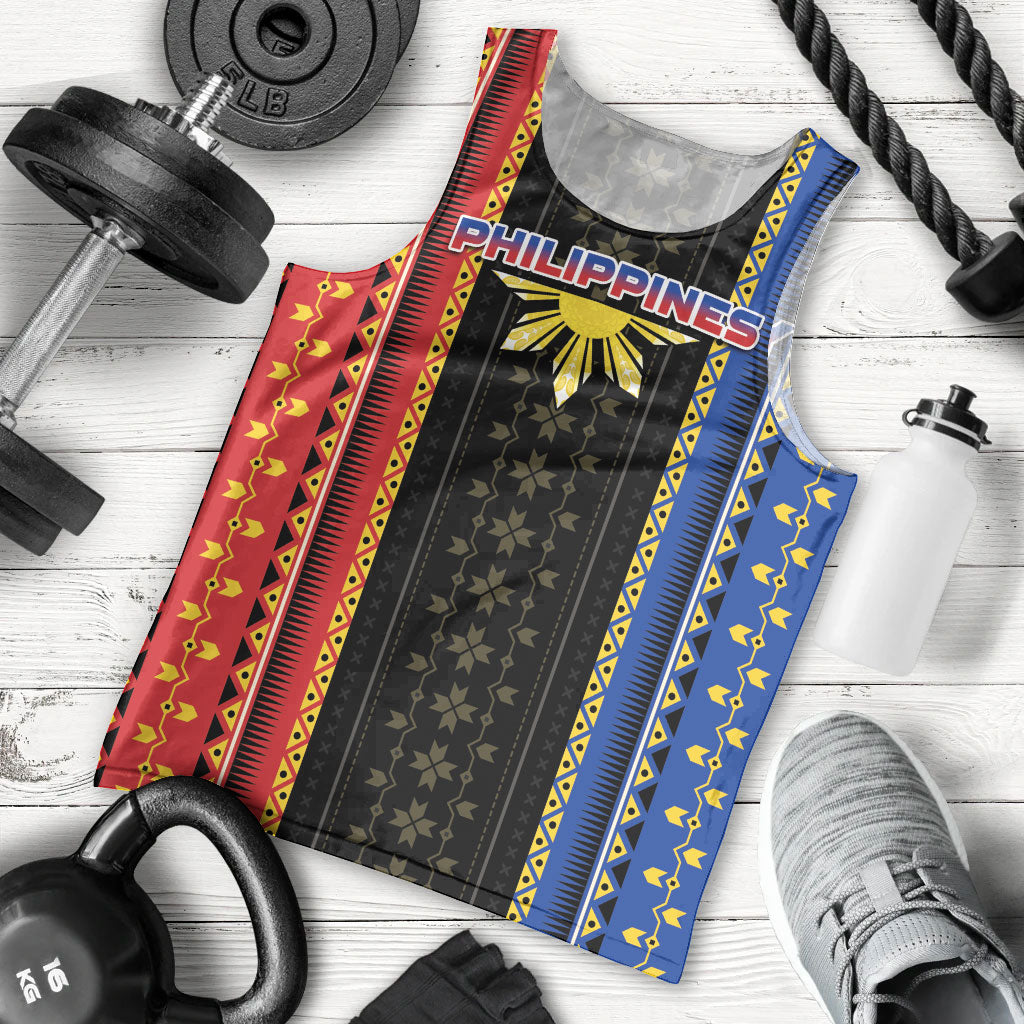 Personalised Philippines Filipinos Men Tank Top Igorot Tribal Inspiration Pattern Style LT05 - Polynesian Pride