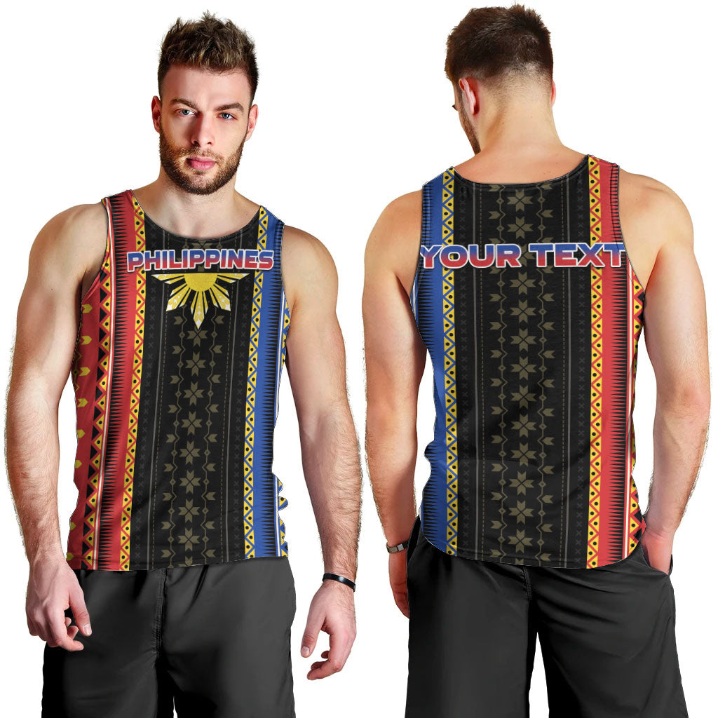 Personalised Philippines Filipinos Men Tank Top Igorot Tribal Inspiration Pattern Style LT05 - Polynesian Pride