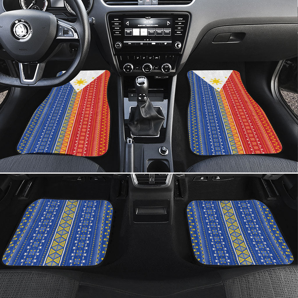 Philippines Sun Car Mats Igorot Tribal Inspiration LT05 Set 4pcs Colorful - Polynesian Pride