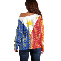 Philippines Sun Off Shoulder Sweater Igorot Tribal Inspiration LT05 - Polynesian Pride