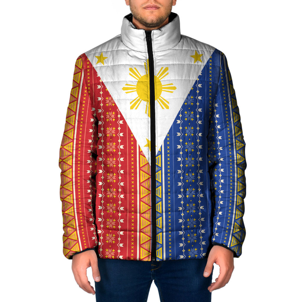 Philippines Sun Padded Jacket Igorot Tribal Inspiration LT05 Men Colorful - Polynesian Pride