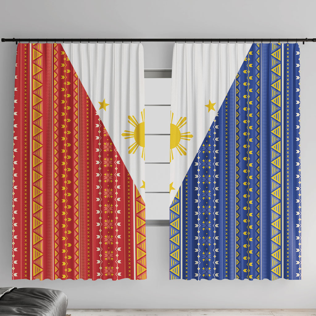 Philippines Sun Window Curtain Igorot Tribal Inspiration LT05 With Hooks Colorful - Polynesian Pride