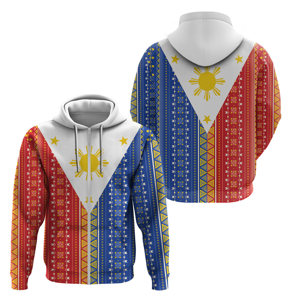 Philippines Sun Zip Hoodie Igorot Tribal Inspiration LT05 - Polynesian Pride
