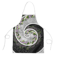 Piko Hawaii Apron Polynesian Pattern With Maile Pikake Honohono Lei LT05 Black - Polynesian Pride