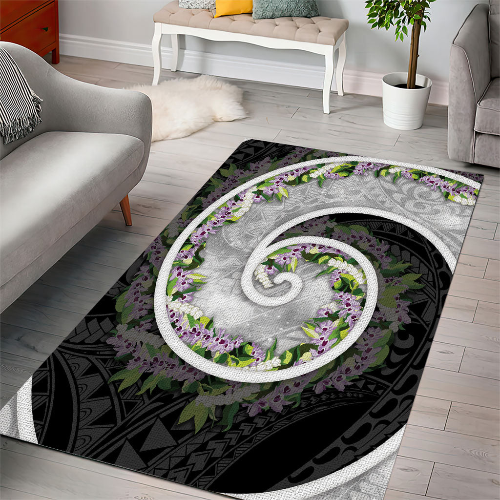 Piko Hawaii Area Rug Polynesian Pattern With Maile Pikake Honohono Lei LT05 - Polynesian Pride