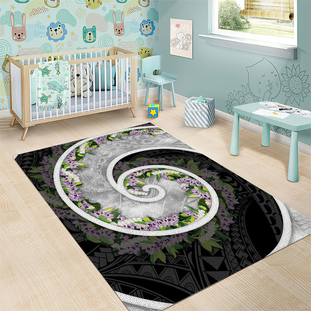 Piko Hawaii Area Rug Polynesian Pattern With Maile Pikake Honohono Lei LT05 - Polynesian Pride