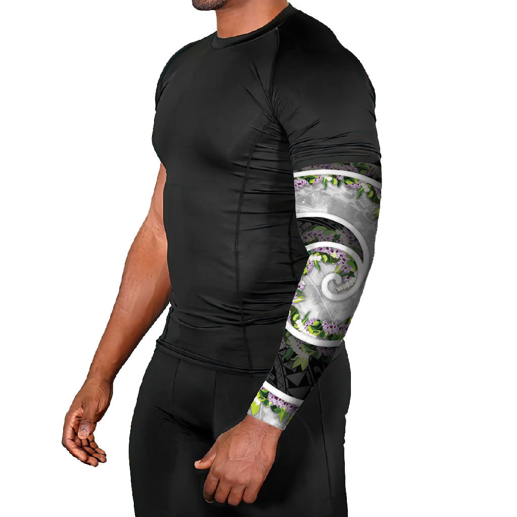 Piko Hawaii Arm Sleeves Polynesian Pattern With Maile Pikake Honohono Lei LT05 - Polynesian Pride