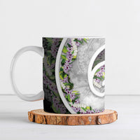 Piko Hawaii Ceramic Mug Polynesian Pattern With Maile Pikake Honohono Lei LT05 Black - Polynesian Pride