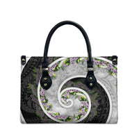 Piko Hawaii Leather Bag Polynesian Pattern With Maile Pikake Honohono Lei LT05 - Polynesian Pride