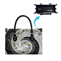 Piko Hawaii Leather Bag Polynesian Pattern With Maile Pikake Honohono Lei LT05 - Polynesian Pride