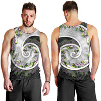Piko Hawaii Men Tank Top Polynesian Pattern With Maile Pikake Honohono Lei LT05 - Polynesian Pride