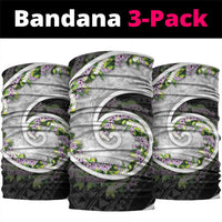 Piko Hawaii Neck Gaiter Polynesian Pattern With Maile Pikake Honohono Lei LT05 package One Size: 25*50cm Black - Polynesian Pride