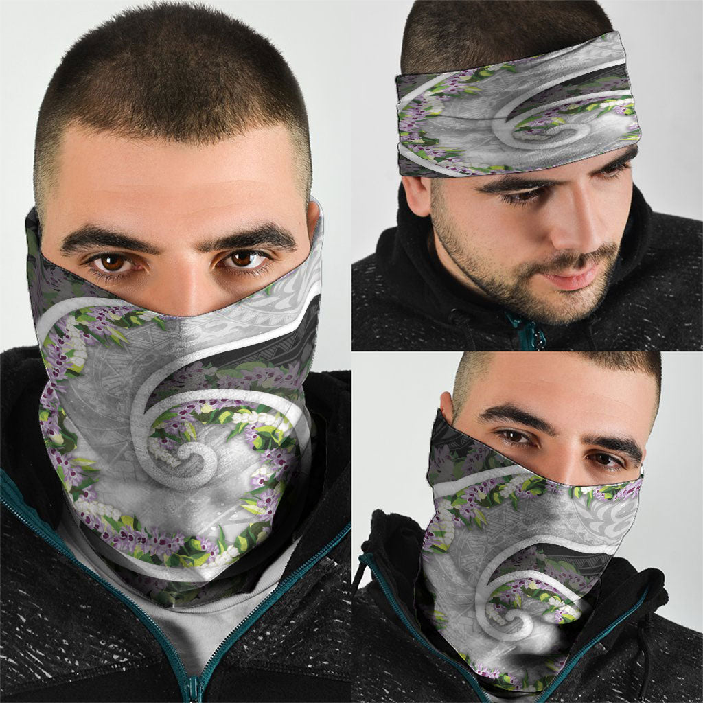 Piko Hawaii Neck Gaiter Polynesian Pattern With Maile Pikake Honohono Lei LT05 - Polynesian Pride