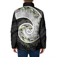 Piko Hawaii Padded Jacket Polynesian Pattern With Maile Pikake Honohono Lei LT05 - Polynesian Pride