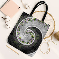 Piko Hawaii Tote Bag Polynesian Pattern With Maile Pikake Honohono Lei LT05 Black Strap One Size Black - Polynesian Pride