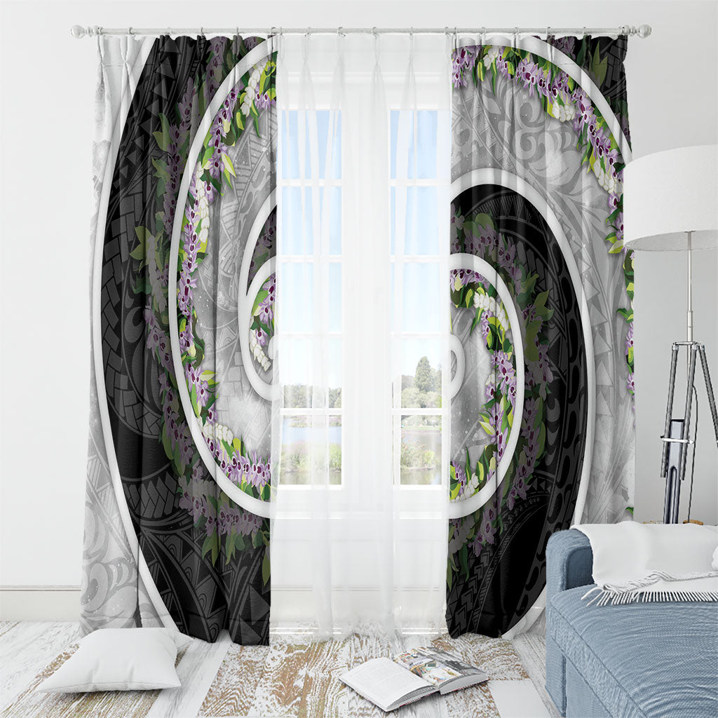 Piko Hawaii Window Curtain Polynesian Pattern With Maile Pikake Honohono Lei LT05 - Polynesian Pride