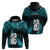 New Zealand Hoodie Manaia Maori Pattern With Turquoise Fern LT05 - Polynesian Pride