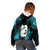 New Zealand Kid Hoodie Manaia Maori Pattern With Turquoise Fern LT05 - Polynesian Pride