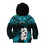 Personalized New Zealand Kid Hoodie Manaia Maori Pattern With Turquoise Fern LT05 - Polynesian Pride