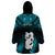 Personalized New Zealand Wearable Blanket Hoodie Manaia Maori Pattern With Turquoise Fern LT05 - Polynesian Pride