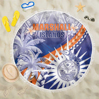 Marshall Islands Manit Day Beach Blanket Polynesian Tribal Tattoo Tropical Style LT05 One Size 150cm Blue - Polynesian Pride
