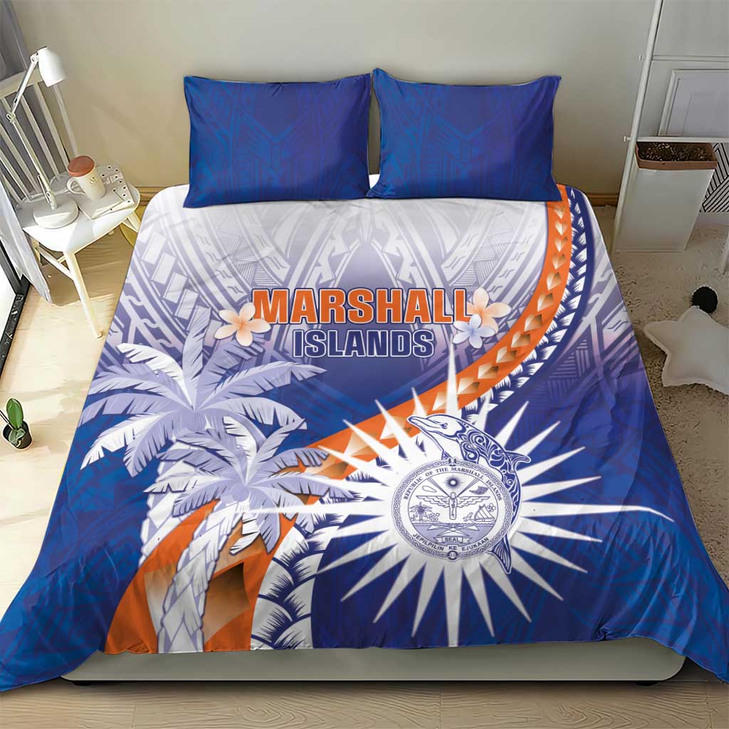 Marshall Islands Manit Day Bedding Set Polynesian Tribal Tattoo Tropical Style LT05 - Polynesian Pride