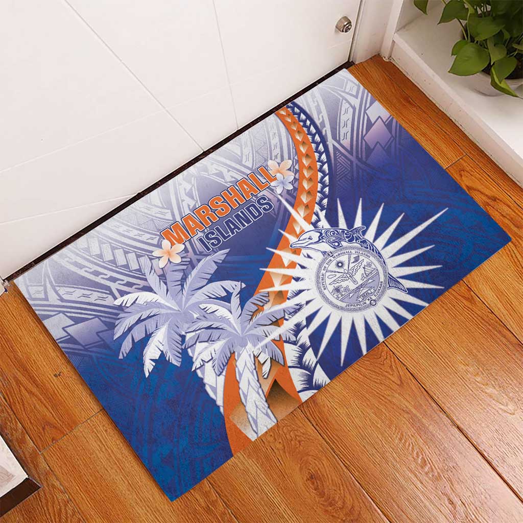 Marshall Islands Manit Day Rubber Doormat Polynesian Tribal Tattoo Tropical Style LT05 - Polynesian Pride