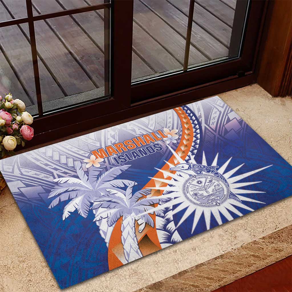 Marshall Islands Manit Day Rubber Doormat Polynesian Tribal Tattoo Tropical Style LT05 - Polynesian Pride