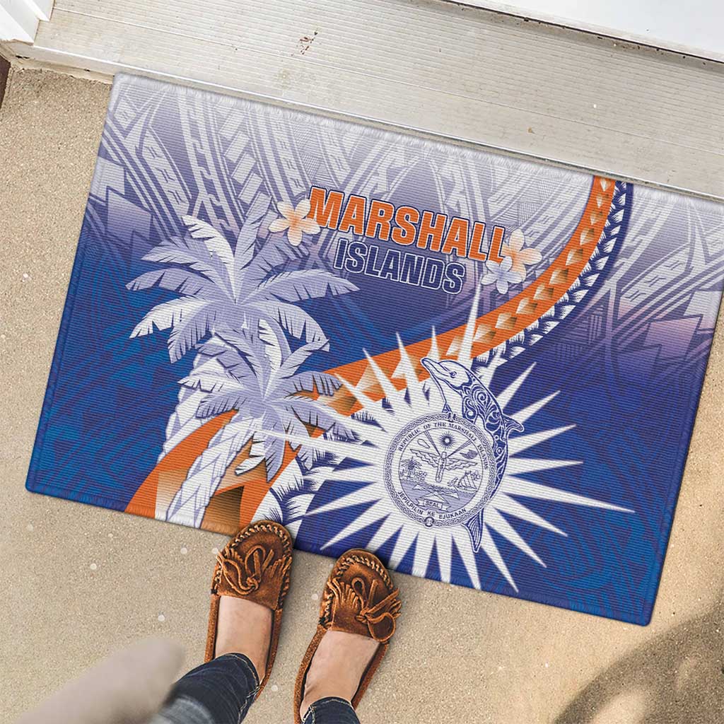 Marshall Islands Manit Day Rubber Doormat Polynesian Tribal Tattoo Tropical Style LT05 - Polynesian Pride