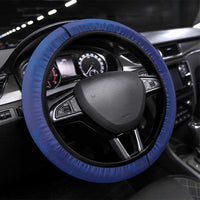 Marshall Islands Manit Day Steering Wheel Cover Polynesian Tribal Tattoo Tropical Style LT05 Universal Fit Blue - Polynesian Pride