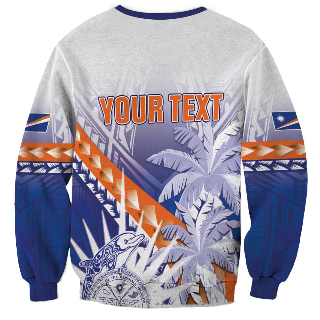 Personalised Marshall Islands Manit Day Sweatshirt Polynesian Tribal Tattoo Tropical Style LT05 - Polynesian Pride