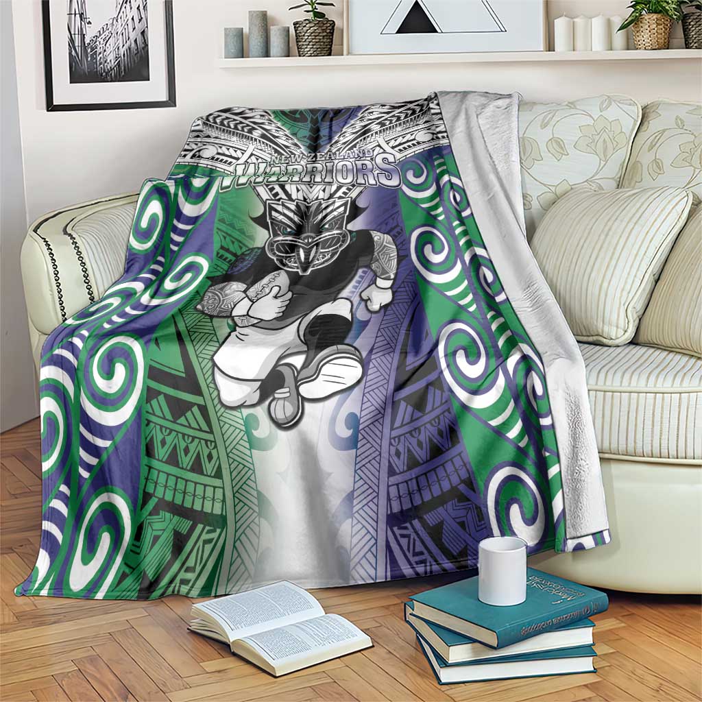 New Zealand Warrior Blanket Maori Tribal Pattern LT05 Green - Polynesian Pride